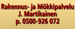 Rakennus- ja mökkipalvelu J. Martikainen logo